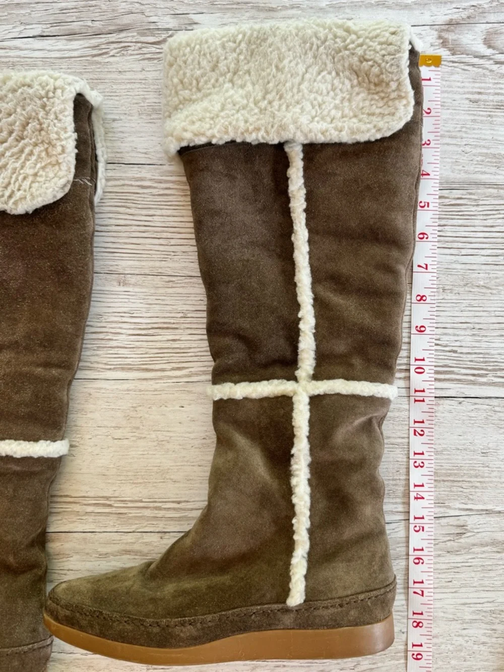 MICHAEL Michael Kors Tall Suede Shearling-Lined Boots 7M